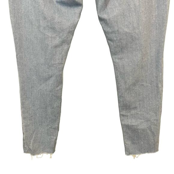 Levi's Women's Blue Stretch Distressed Mid Rise 711 Skinny Ankle Jeans Size 33 - Picture 7 of 8